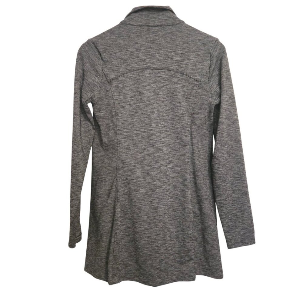 Athleta Gray Asymmetrical Zip Jacket Small Women’s Stretch Athletic Cardigan - Picture 4 of 6